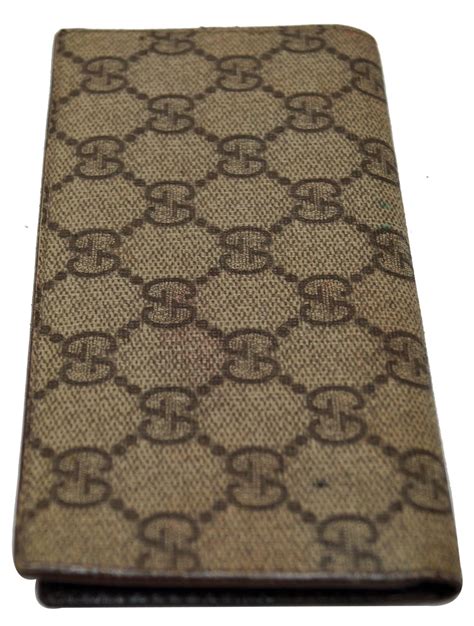 gucci mens checkbook cover|Gucci gg canvas cover.